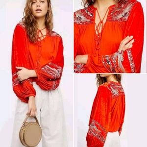 Free people  hearts aflame velvet embroide…